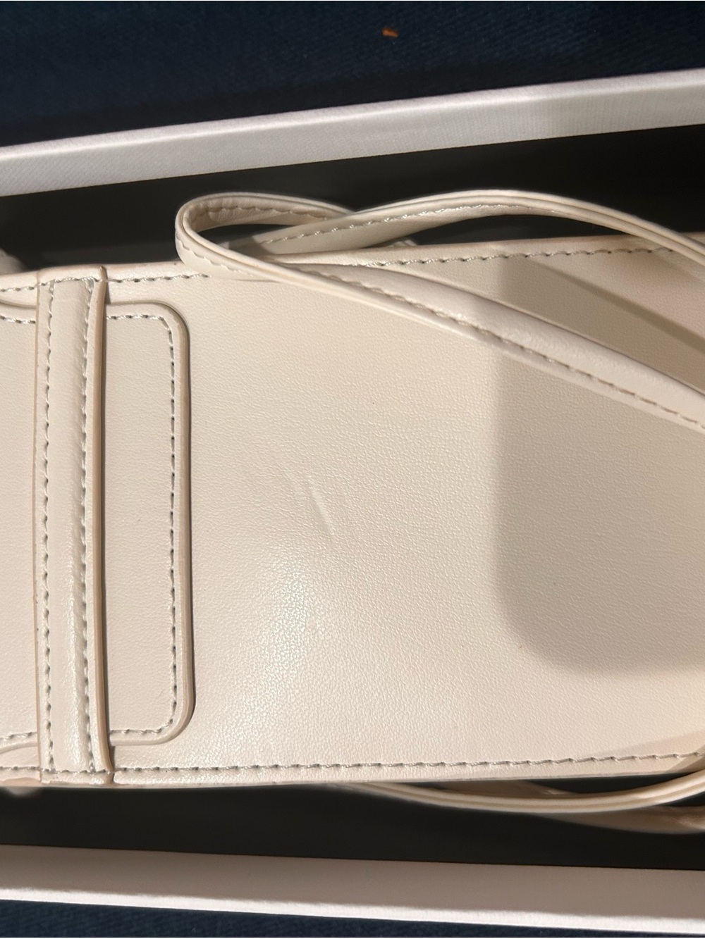 Celine Cream Leather Crossbody Phone Pouch with Logo - Picture 2 of 3